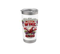 Il tipo preferito di vino è un umorismo da bere a bicchiere pieno Bicchiere termico in acciaio inox doppia parete