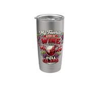 Il tipo preferito di vino è un umorismo da bere a bicchiere pieno Bicchiere termico in acciaio inox doppia parete