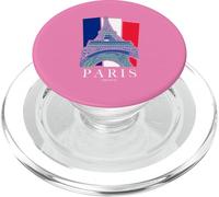 il, torre Eiffel, su, bandiera francese, fondo, parigi, viaggio PopSockets PopGrip per MagSafe