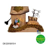 IL TOSATORE SCENARIO AMBIENTAZIONE PER PRESEPE CON MOVIMENTO ELETTRONICO