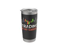Il trading è il mio Cardio - Trader Heartbeat Pulse Line ECG Bicchiere termico in acciaio inox doppia parete
