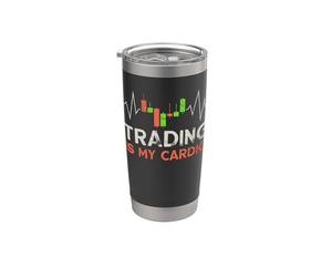 Il trading è il mio Cardio - Trader Heartbeat Pulse Line ECG Bicchiere termico in acciaio inox doppia parete