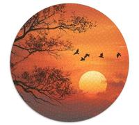 Il tramonto splende all'orizzonte Jigsaw Puzzle 1000pcs (67.5x67.5cm) Adulti Uccelli e rami Puzzle Gioco EduGattoivo Decorazioni Per La Casa