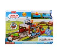 Il Trenino Thomas - Centro di Consegna Barili, set con locomotiva Thomas motorizzata a pile e vagone merci, pista lunga 5+ metri e barili inclusi, giocattolo per bambini, 3+ anni, JGY30