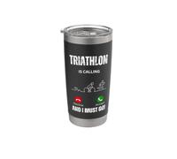 il triathlon sta chiamando e devo andare Bicchiere termico in acciaio inox doppia parete