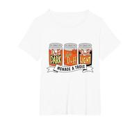 Il Trio di Birre Duff dei Simpson Menage à Trois Maglietta, Donna Plus-Size, Bianco, 3X