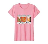 Il Trio di Birre Duff dei Simpson Menage à Trois Maglietta, Donna, Rosa, 3XL