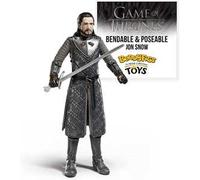 Noble Collection Game Of Thrones Bendyfigs Bendable Figure Jon Snow Minifigure 18 Cm Grigio