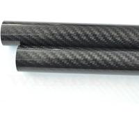 Il tubo in fibra di carbonio Tubo in fibra di carbonio 3K OD 10-20 mm, lunghezza 1000 mm, 100% carbonio pieno, confezione da 2, nero, diverse misure(2pc 12 * 10 * 1000mm Glossy)