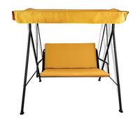 Il Tuo Artigiano Design Cuscino compreso Tettuccio Impermeabile per dondolo da giardino 2, 3 e 4 posti spessore 8 cm (Cuscini 170x55 | Telo 216x124, Senape)