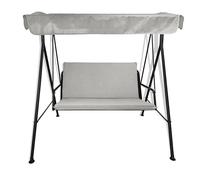 Il Tuo Artigiano Design Cuscino compreso Tettuccio tinta unita per dondolo da giardino 2, 3 e 4 posti spessore 6 cm (Cuscini 135x55 | Telo 174x124, Grigio chiaro)
