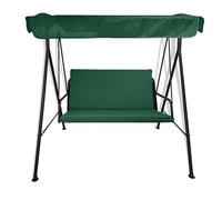 Il Tuo Artigiano Design Cuscino con Tettuccio tinta unita per dondolo da giardino 2, 3 e 4 posti spessore 6 cm (Cuscini 135x55 | Telo 174x124, Verde)