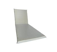 Il Tuo Artigiano Design Cuscino Imbottito per Lettino Prendisole 190x60 Totalmente Sfoderabile in Cotone (Bianco E Azzurro)