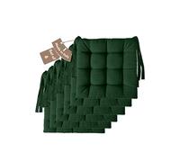 Il Tuo Artigiano Design Set 4 o 6 Cuscini per Sedie da Cucina Made in Italy - Cuscini Sedie Cucina set da 6 40x40 cm spessore 6 cm - Imbottiture in Spugna e morbido acrilico (6, Verde)