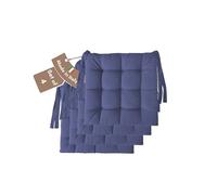 Il Tuo Artigiano Design Set 4 o 6 Cuscini per Sedie da Cucina Made in Italy - Cuscini Sedie Cucina set da 6 40x40 cm spessore 6 cm - Imbottiture in Spugna e morbido acrilico (4, Blu)