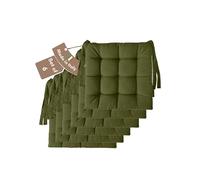 Il Tuo Artigiano Design Set 4 o 6 Cuscini per Sedie da Cucina Made in Italy - Cuscini Sedie Cucina set da 6 40x40 cm spessore 6 cm - Imbottiture in Spugna e morbido acrilico (6, Cachi)