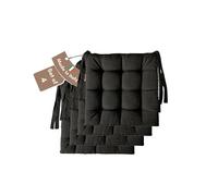 Il Tuo Artigiano Design Set 4 o 6 Cuscini per Sedie da Cucina Made in Italy - Cuscini Sedie Cucina set da 6 40x40 cm spessore 6 cm - Imbottiture in Spugna e morbido acrilico (4, Antracite)