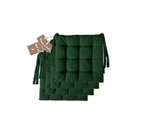 Il Tuo Artigiano Design Set 4 o 6 Cuscini per Sedie da Cucina Made in Italy - Cuscini Sedie Cucina set da 6 40x40 cm spessore 6 cm - Imbottiture in Spugna e morbido acrilico (4, Verde)