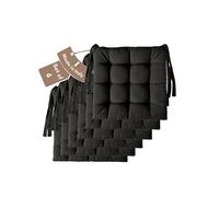 Il Tuo Artigiano Design Set 4 o 6 Cuscini per Sedie da Cucina Made in Italy - Cuscini Sedie Cucina set da 6 40x40 cm spessore 6 cm - Imbottiture in Spugna e morbido acrilico (6, Antracite)