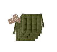 Il Tuo Artigiano Design Set 4 o 6 Cuscini per Sedie da Cucina Made in Italy - Cuscini Sedie Cucina set da 6 40x40 cm spessore 6 cm - Imbottiture in Spugna e morbido acrilico (4, Cachi)