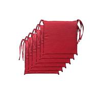 Il Tuo Artigiano Design Set 6 Cuscini per Sedie da Cucina Made in Italy - Cuscini Copri Sedie 40x40 cm spessore 4 cm - Copri Sedie Sala da Pranzo (Rosso carminio)
