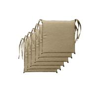 Il Tuo Artigiano Design Set 6 Cuscini per Sedie da Cucina Made in Italy - Cuscini Copri Sedie 40x40 cm spessore 4 cm - Copri Sedie Sala da Pranzo (Sabbia)