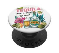 Il tuo Life Coach non ufficiale,Amante della tequila,Citazione divertente e giocosa PopSockets PopGrip Adesivo