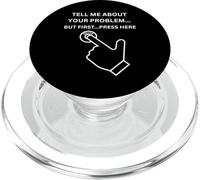 Il tuo problema Mute Press Here sarcastico divertente ufficio scherzo PopSockets PopGrip per MagSafe