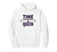 Il Tuo Programma è Fine Time Management Queen Felpa con Cappuccio, Unisex per Adulti, Bianco, S