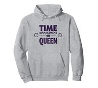 Il Tuo Programma è Fine Time Management Queen Felpa con Cappuccio, Unisex per Adulti, Grigio Melange, XL