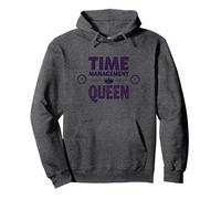 Il Tuo Programma è Fine Time Management Queen Felpa con Cappuccio, Unisex per Adulti, Grigio Scuro, M