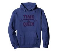 Il Tuo Programma è Fine Time Management Queen Felpa con Cappuccio, Unisex per Adulti, Navy, XXL