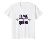 Il Tuo Programma è Fine Time Management Queen Maglietta, Bambini, Bianco, 6 Anni