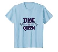 Il Tuo Programma è Fine Time Management Queen Maglietta, Bambini, Celeste, 6 Anni