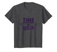 Il Tuo Programma è Fine Time Management Queen Maglietta, Bambini, Grigio Scuro, 2 Anni