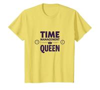 Il Tuo Programma è Fine Time Management Queen Maglietta, Bambini, Limone, 4 Anni