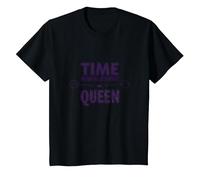 Il Tuo Programma è Fine Time Management Queen Maglietta, Bambini, Nero, 6 Anni