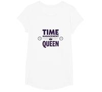 Il Tuo Programma è Fine Time Management Queen Maglietta, Ragazze, Bianco, S