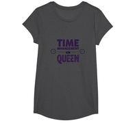 Il Tuo Programma è Fine Time Management Queen Maglietta, Ragazze, Grigio Scuro, M