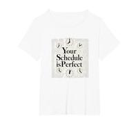 Il Tuo Programma è Perfetto - Gestione Motivazionale del Tempo Maglietta, Donna Plus-Size, Bianco, 6X