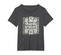 Il Tuo Programma è Perfetto - Gestione Motivazionale del Tempo Maglietta, Donna Plus-Size, Grigio Scuro, 1X