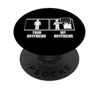 Il tuo ragazzo La mia ragazza è divertente insegnante d'arte PopSockets PopGrip Adesivo