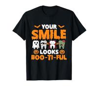 Il Tuo Sorriso Sembra Boo-Ti-Ful - Dentista Dentale di Halloween Maglietta