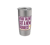 Il tuo talento ha ottenuto un nuovo indirizzo Home Trasloco Umorismo Move Bicchiere termico in acciaio inox doppia parete