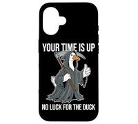 Il tuo tempo è scaduto Nessuna fortuna per The Duck Funny Reaper Goose Custodia per iPhone 16