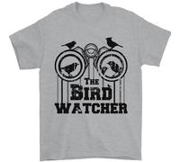 Il Uccello Osservatore Guardando Divertente Uomo T-Shirt 100% Cotone