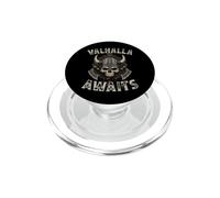 Il Valhalla attende un teschio vichingo guerriero PopSockets PopGrip per MagSafe