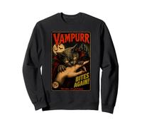 Il Vampiro morde Ancora Questa Volta Purrsonal Funny Vampire Cat Felpa