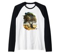 Il Vecchio Albero nella Savana è Un Simbolo della Natura e Maglia con Maniche Raglan