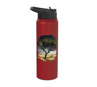Il vecchio albero nella savana è un simbolo della natura e Stainless Steel Insulated Water Bottle